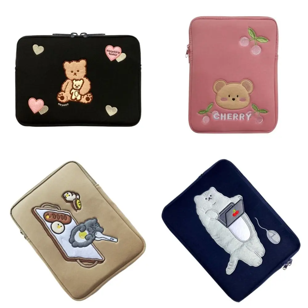Portable 11 Inch Tablet Sleeve Bag Cartoon Soft Plush Laptop Bag Protective Inner Bag Tablet Pouch for iPad Air//
