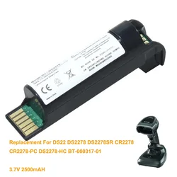 3.7V 2500mAh Barcord Scanner Battery For Zebra DS22 DS2278 DS2278SR CR2278 CR2278-PC DS2278-HC BT-000317-01