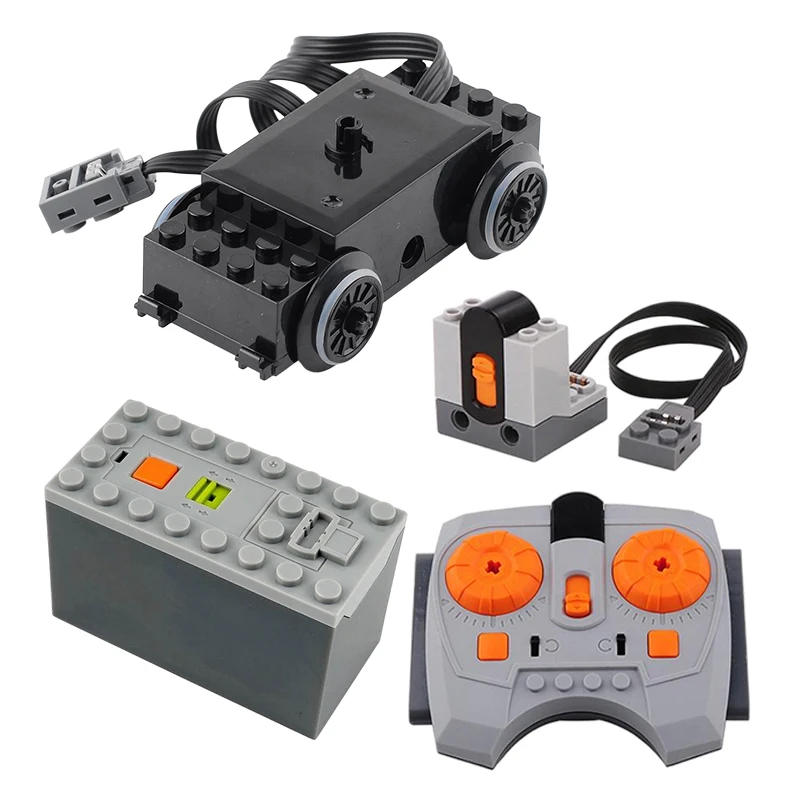MOC Power Functions Train Motor Kit with IR Receiver & Battery Box for Technical-Compatible Building Blocks DIY Projects