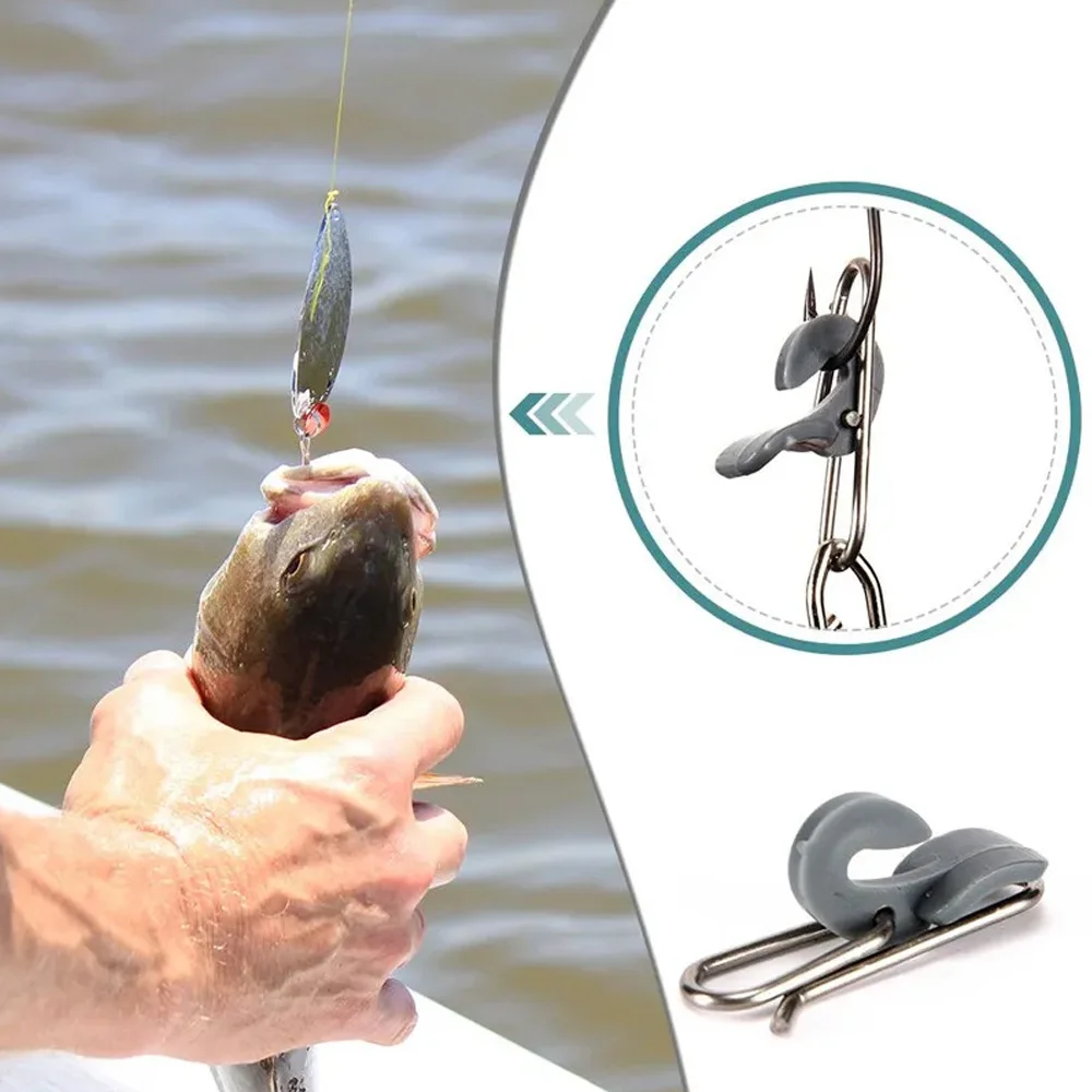10Pcs Hookbait Release Clips, High Imp Breakaway Sea Fishing Impact Bait Clips Outdoor Fishing Hook Decoupling Swivel Shank Clip