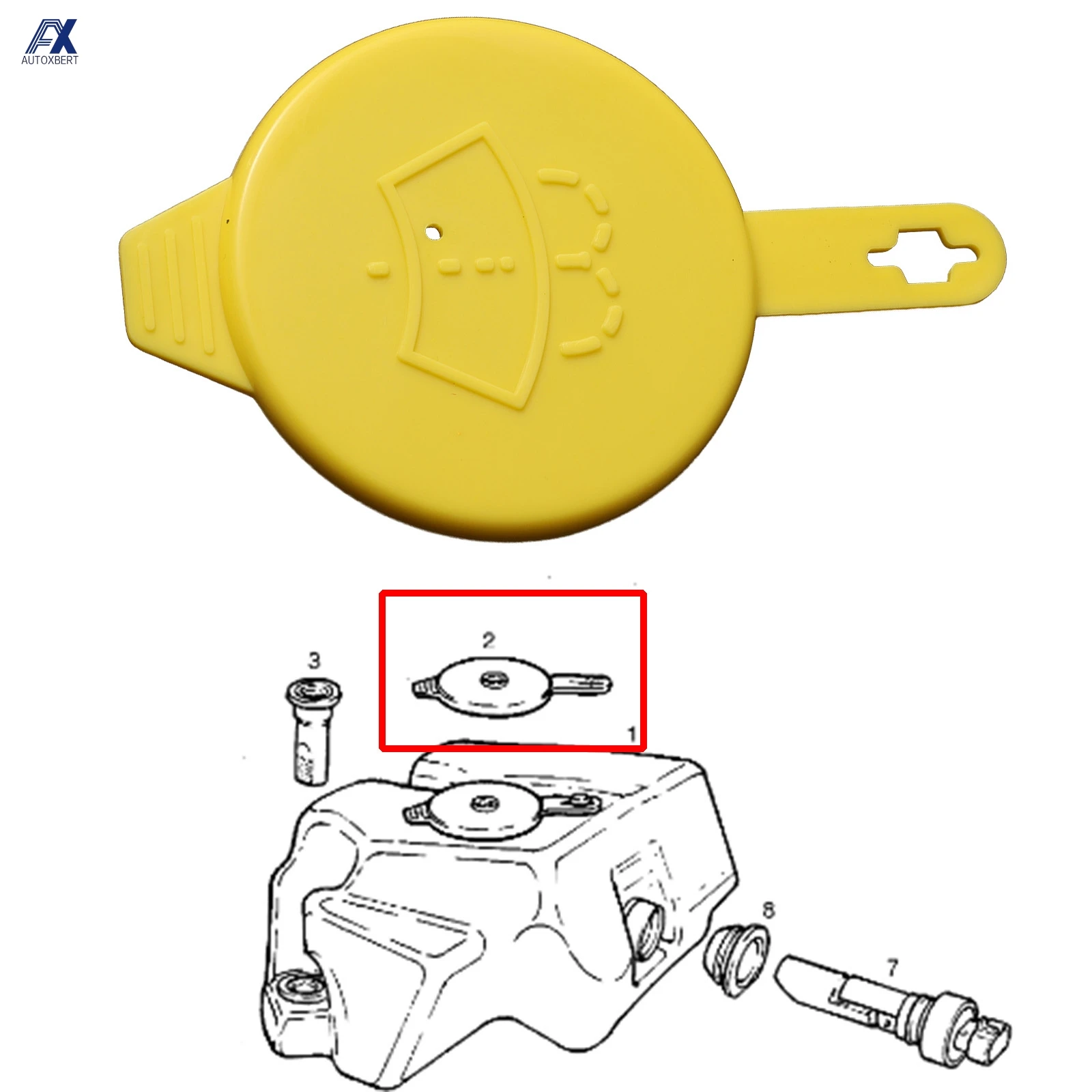 1X Windscreen Washer Bottle Cap For Vauxhall Opel Corsa B C Astra E F Nova Tigra A B Combo B C Senator Calibra Cavalier 90563741