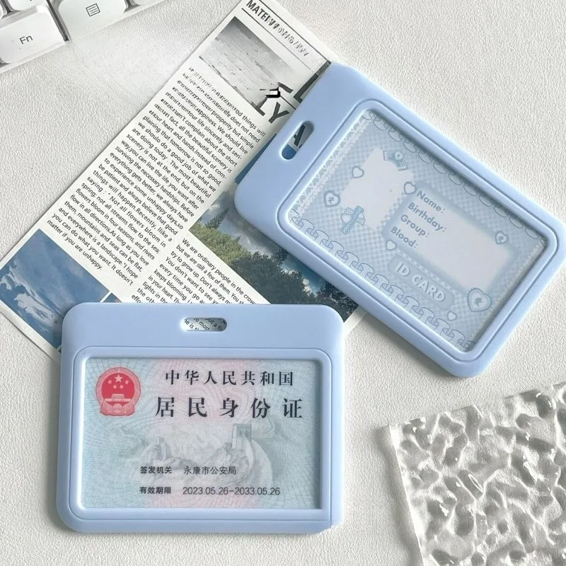 Kawaii Anti-Lost Armband Schlüsselanhänger Anhänger Niedlicher blauer Kartenhalter Kunststoff Lanyard Kartenhalter für Mädchen – Detail 6