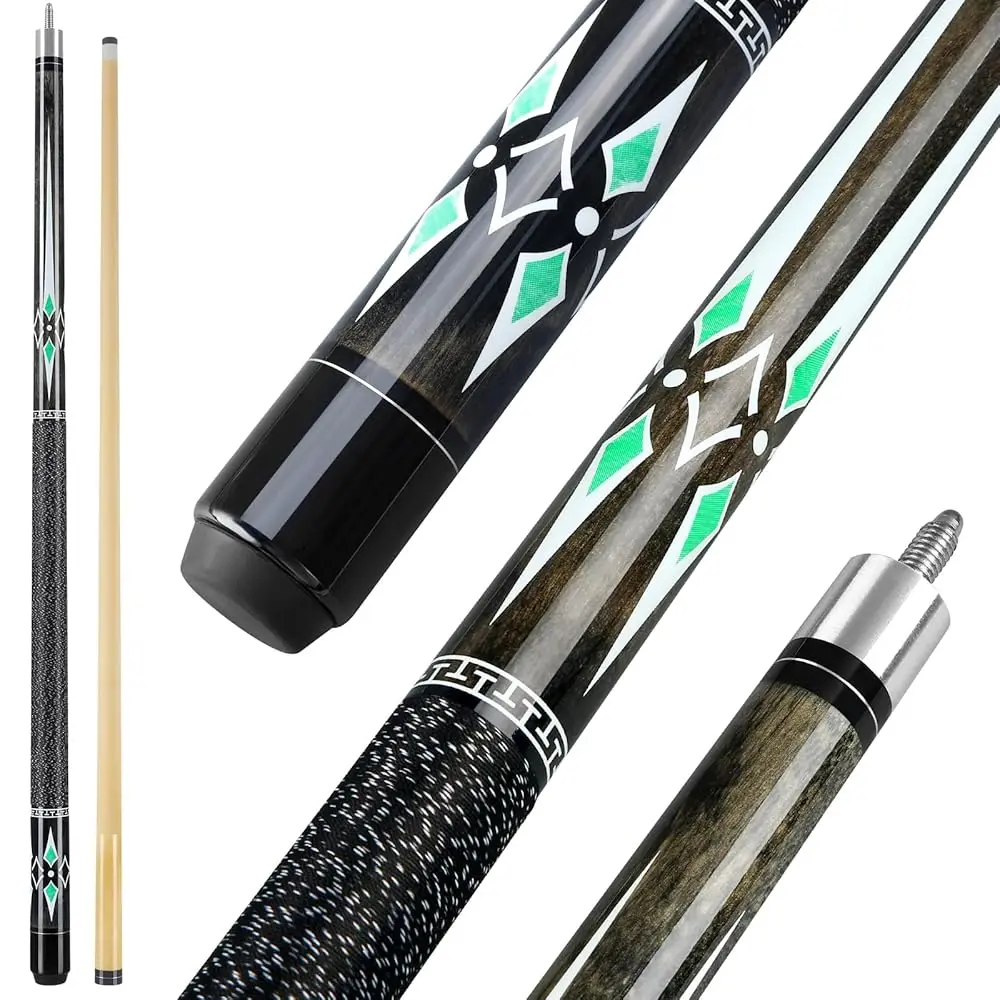 

Pool Cue, 58 inch Maple Wood Billiard Pool Cue Sticks for Adults with 13mm Tip, 18 19 20 21oz Professional Pool Sticks with A