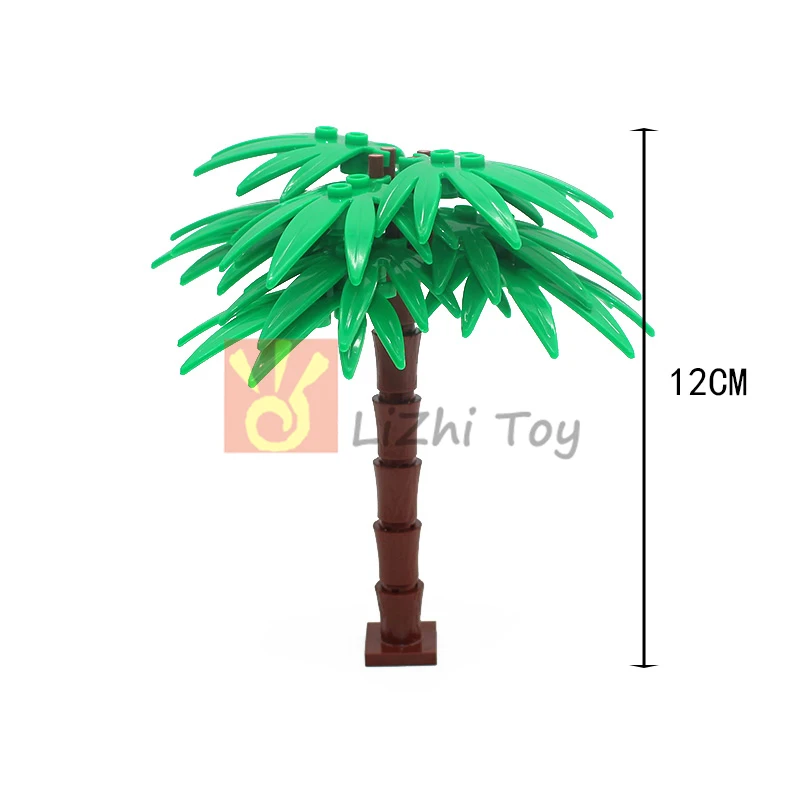 Lizhi DIY Building Blocks Bricks MOC Garden Plant Tree Courtyard Compatible All Brands Particles Enlighten Toys City Street View