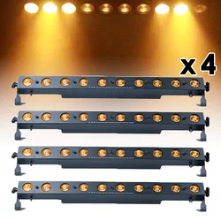 4PCS Halogen Bar Light COB 10x35W Strobe Flashing Effect Beam Wash DMX RDM Control Dj Disco Background Show Party Stage Lighting