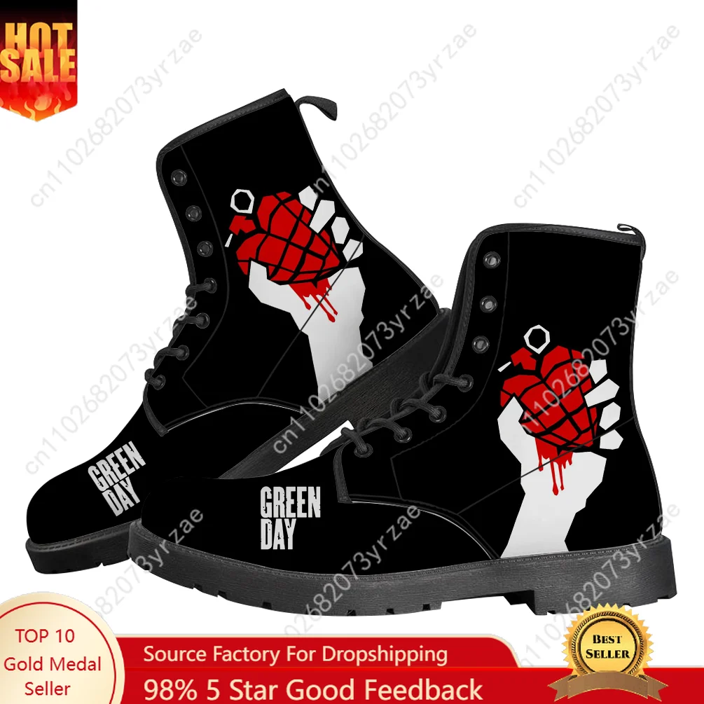 

Green Day Boots Mens Womens Teenager Casual Boot Outdoor High Quality Fashion Casual Lightweight Fashion Pattern Custom Shoes