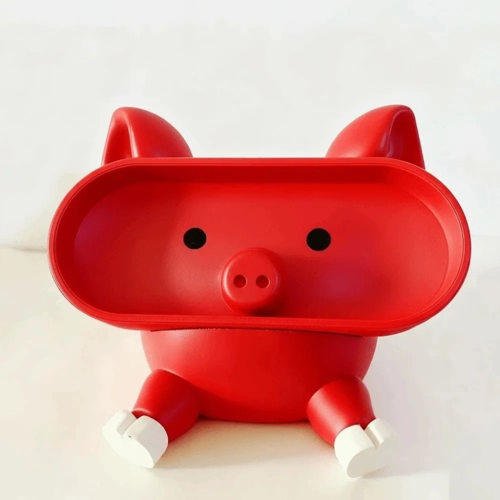 Portable Pink Piggy Glasses Case PLA Multi-functional Pig Stationery Storage Box Large Capacity Anti-lost Small Items Organizers