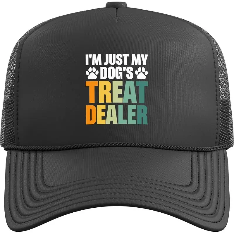 I'm Just My Dog's Treat Dealer Trucker Hat with Adjustable Mesh Back