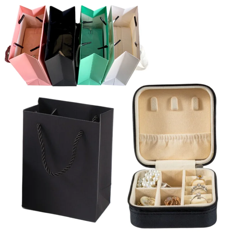 Portable Jewelry Box for WOMEN Gifts Small Jewelry Exquisite European Mini Travel Storage Bag Can Store Rings Necklaces Earrings