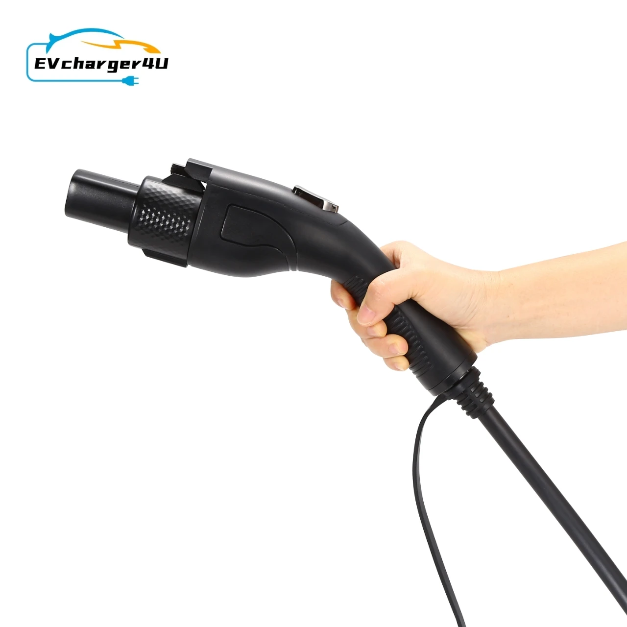 EVcharger4U SAE J1772 Adaptor, tipe 1 wanita ke Tesla pria, Adaptor pengisian daya EV kompatibel dengan Model S 3 X dan Y