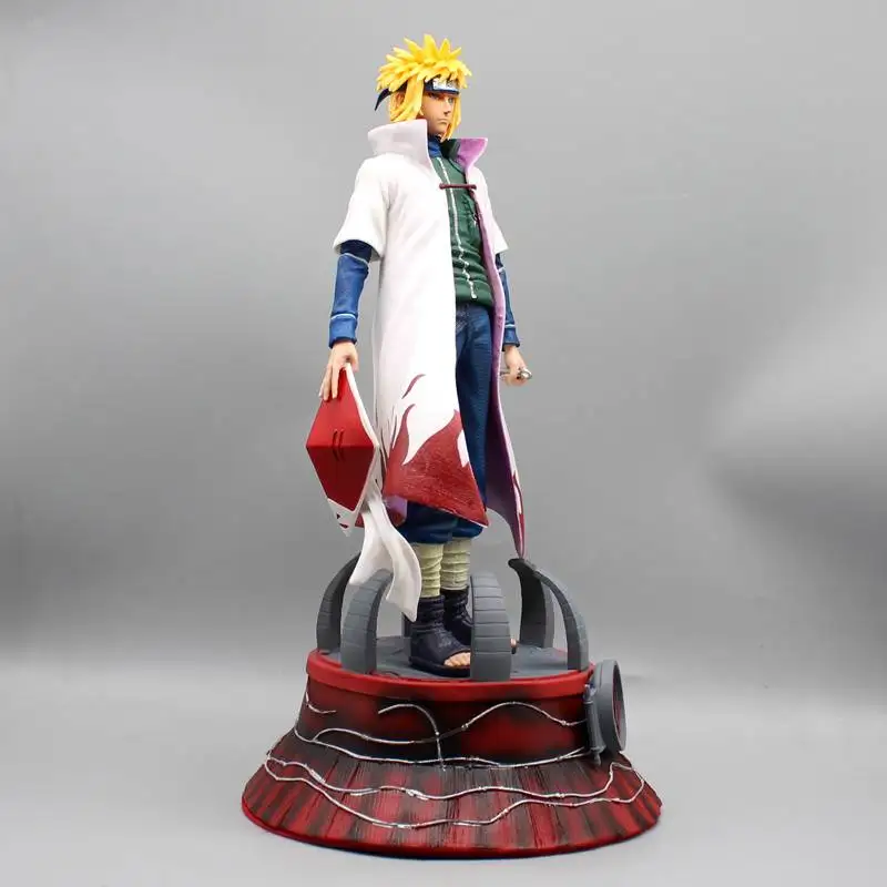 37cm NARUTO Namikaze Minato czwarte generacje Hokage figurka Anime Model peryferyjny ozdoba na biurko lalka kolekcje zabawek