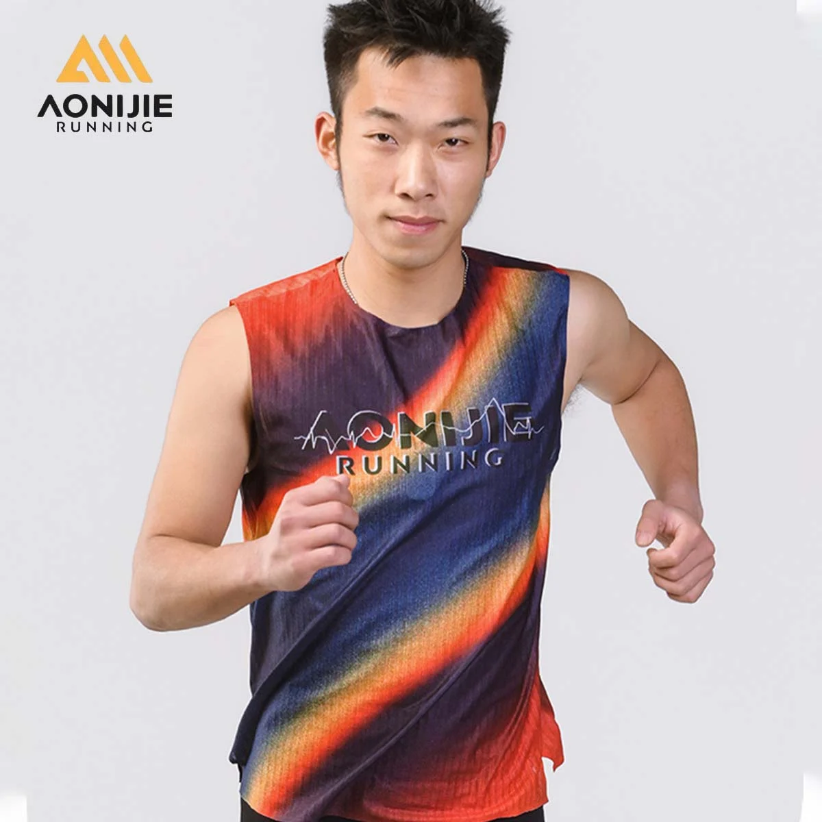 AONIJIE FM5263 Men's Marathon Running Tank Top Lightweight Quick Dry Breathable 3D Tailoring Durable for Daily Training