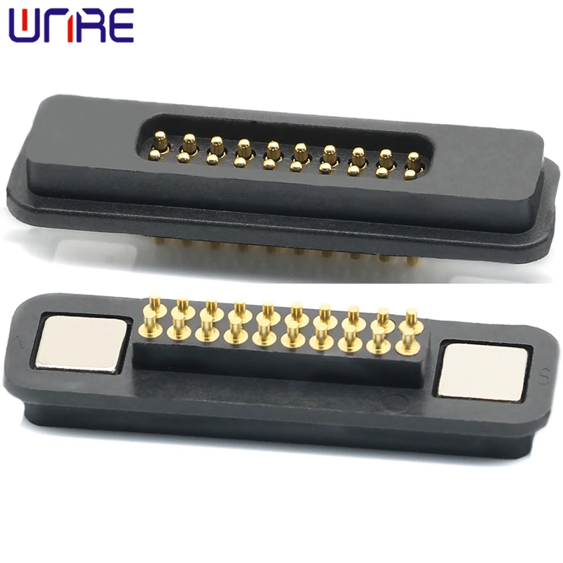Magnetic Connector 20P Pogopin CZX-E4 Square Male Female Waterproof Signal Transmission Suction Magnet Charging Socket Connector