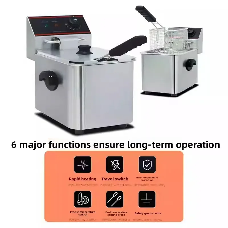 Commercial electric fryer Large capacity fried chicken chops Fried chips French fries skewer Electric fryer