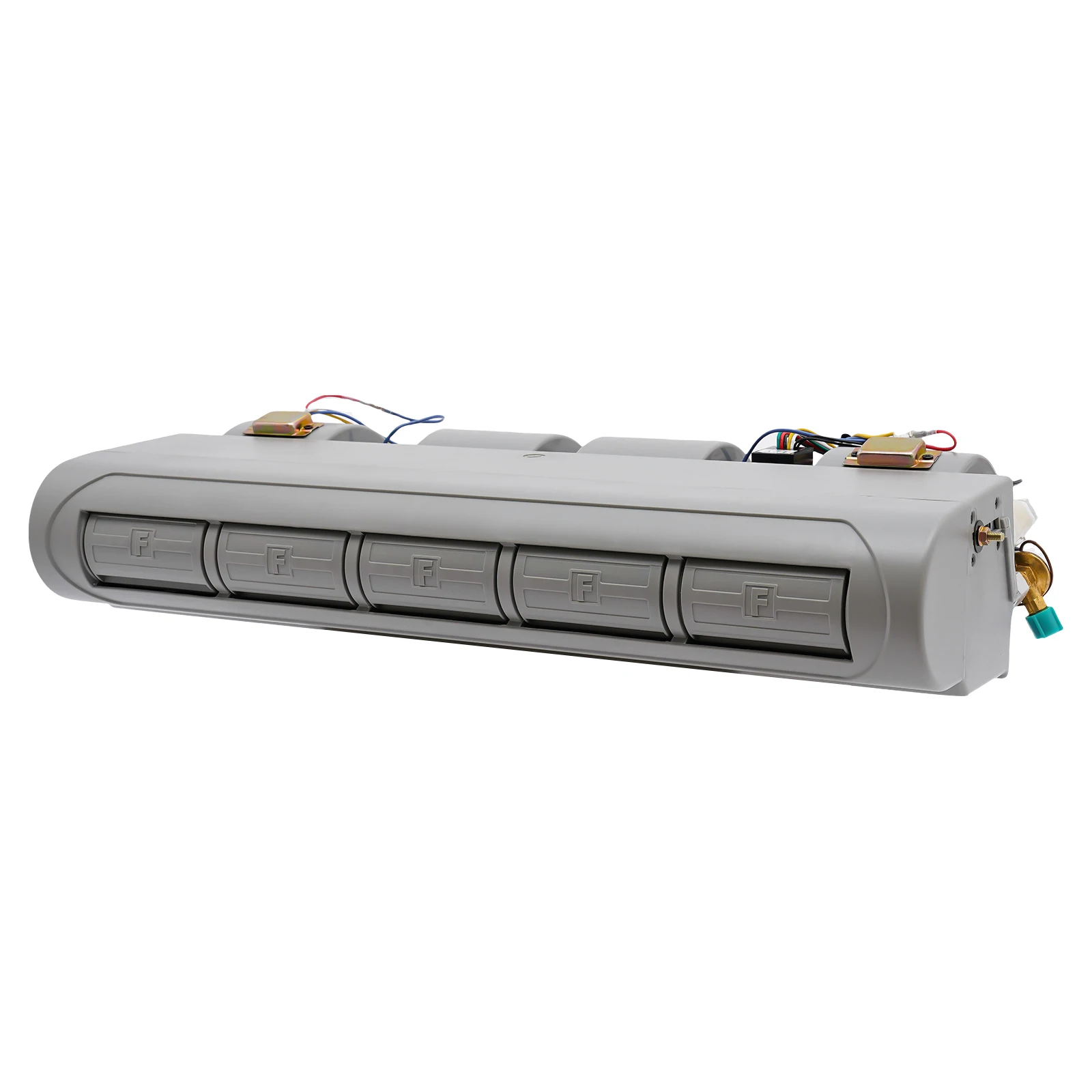 12V Car Air Conditioning Unit, Air Conditioning Controller Compatible Downflow Device, Grey Universal Evaporator Unit for Agricultural & Engineering Vehicles