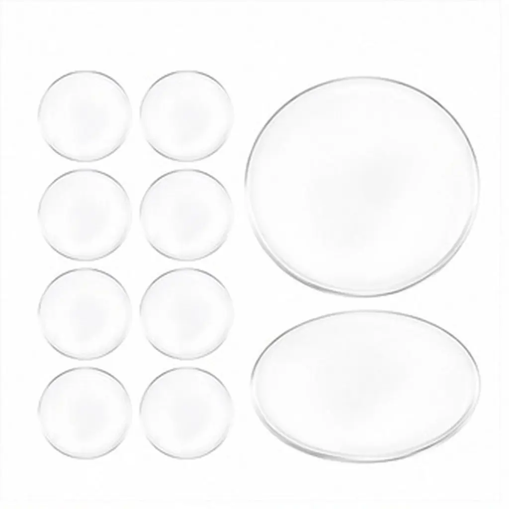 10Pcs 3D Glasses Lenses Acrylic Vr Virtual Glasses Lens Replacement Light Blocking Lens Compatible with Smartphones Tablets Vr