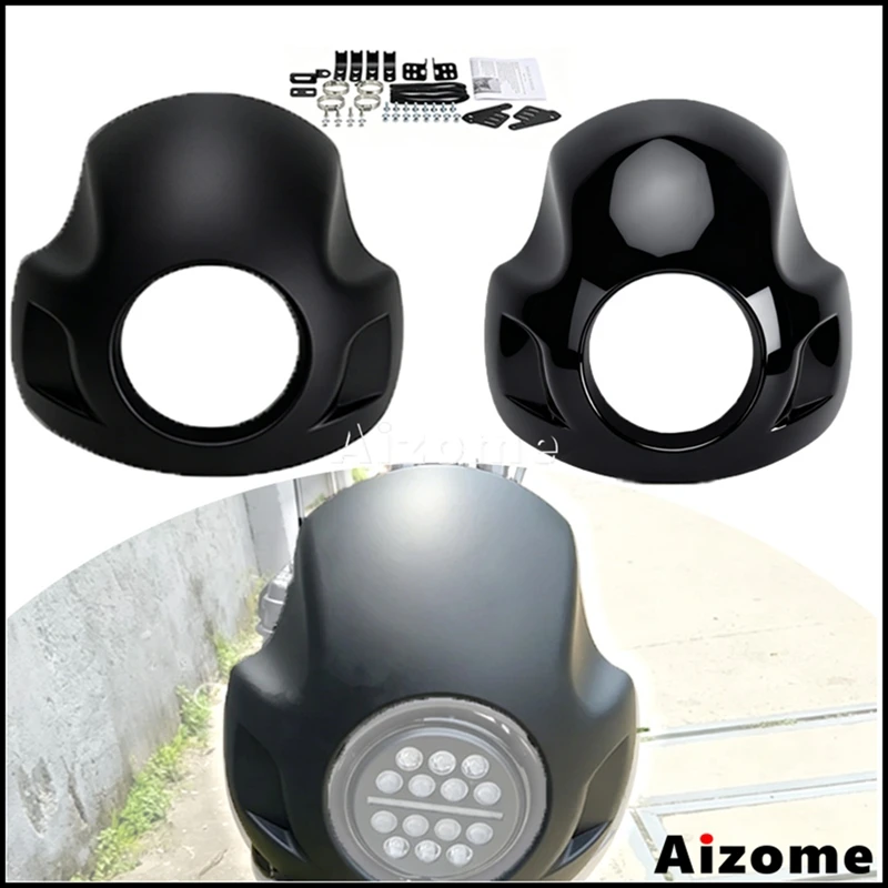Plastic Cafe Racer Cover 5.75 inch Headlight Fairing For Harley Sportster XL 1200 883 Forty-Eight Iron 883 Roadster 2009 -2020
