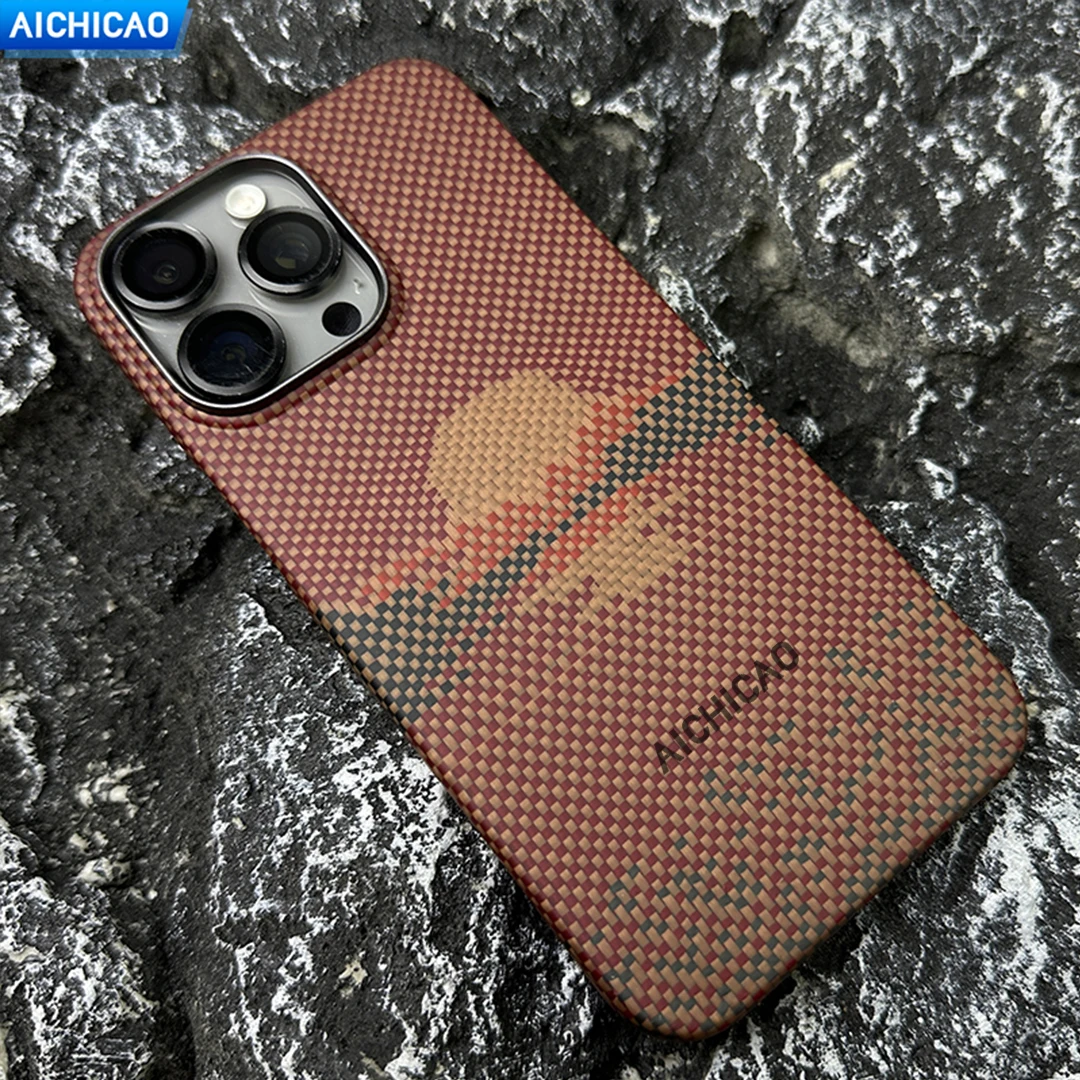 ACC-funda de teléfono de fibra de carbono Real para iphone 16Pro/16ProMax/iphone 15Pro/15ProMax carcasa ultrafina de fibra de aramida