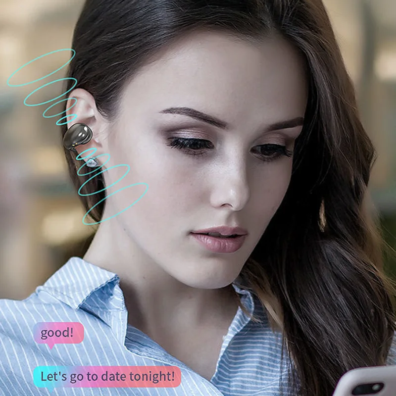 سماعات بلوتوث توصيل العظام مع شاشة عرض البطارية المتبقية - سماعات بلوتوث بمفهوم جديد