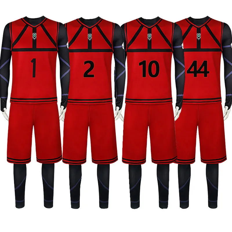 أزياء أنيمي بلو لوك التأثيرية Isagi Yoichi Bachira Meguru ملابس رياضية بذلة شعر مستعار جيرسي نادي كرة القدم حفلة لعب الأدوار