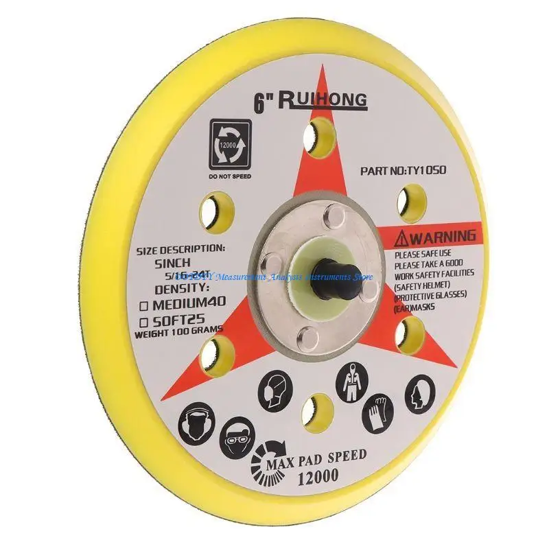 367D 6 Holes Backup Sanding Pad Sanding Disc Backing Pad for Paint Stripping/Paint Preparation  Arbor Durable