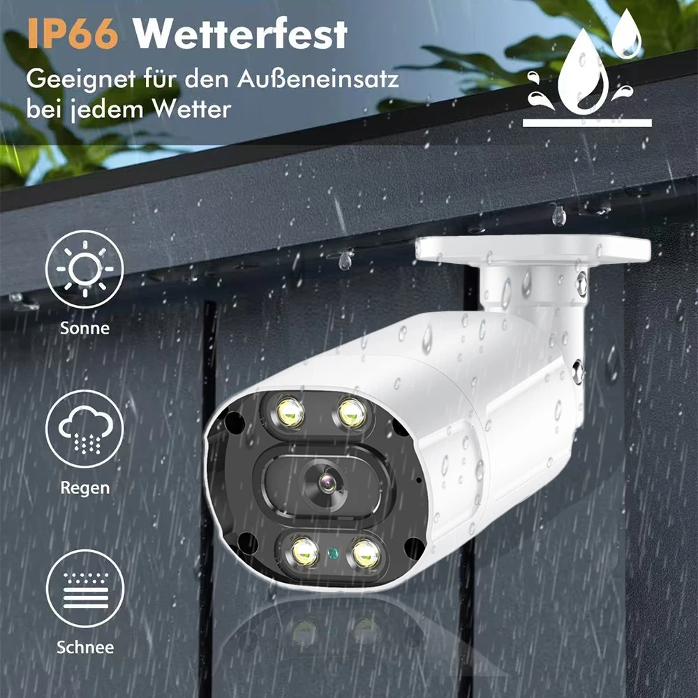 TUYA 4K 5MP POE NVR Security Camera System 8CH NVR Kit Outdoor IP Bullet Camera CCTV Video Surveillance for Home & Business