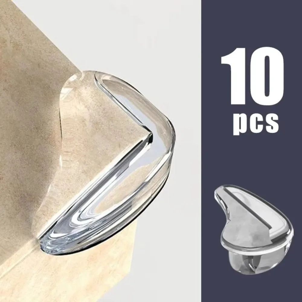 10PCS/4PCS Silicone Corner Protectors Anti-collision Clear Furniture Corner Protectors Transparent Edge Protection