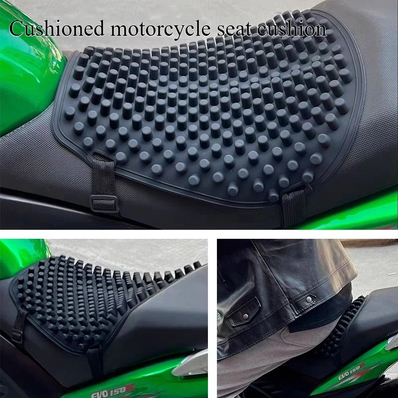 

Motorcycle shock absorbent silicone seat cover breathable shock absorbent non-slip general four seasons motorcycle seat cushion