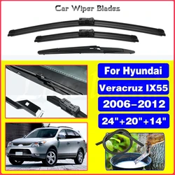 Zestaw piór wycieraczek przednich tylnych do Hyundai Veracruz IX55 2006-2012 2007 2008 2009 2010 2011 szyba przednia szyba 24 