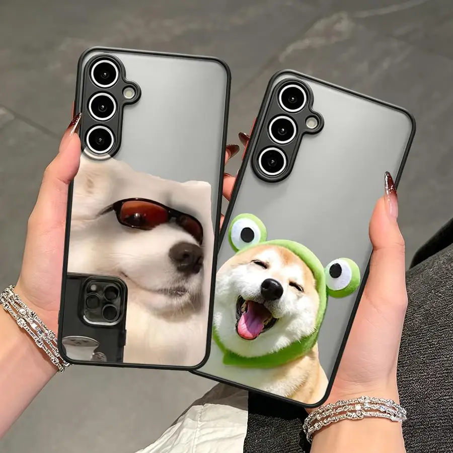 Cartoon Fun Puppy Case for Samsung Galaxy A34 A36 A73 A33 A52S A72 A35 A14 A23 A53 A16 A15 A54 A56 A55 A17 A52 Phone Cover