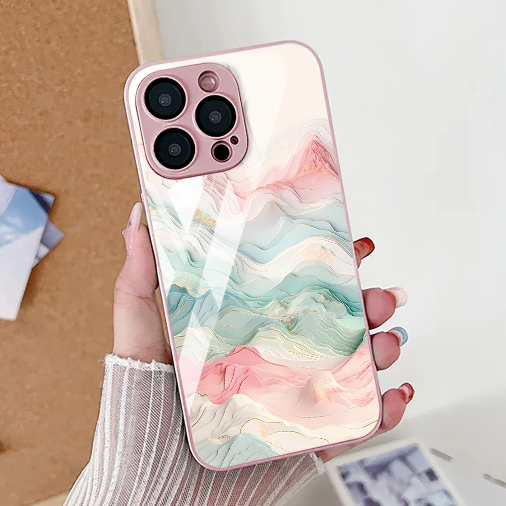 Чехол для телефона с горным пейзажем для iPhone 16 Pro, чехол для iPhone 15 13 11 12 14 17 Pro Max Air 16E XR 7 8 Plus SE, противоударный чехол