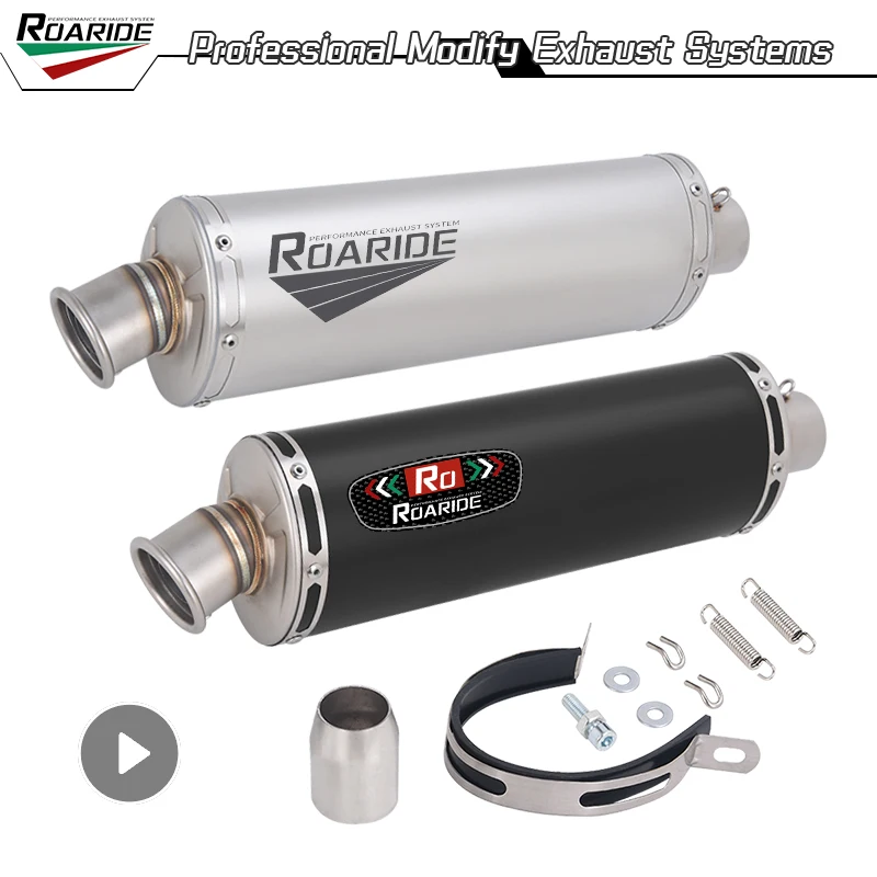 470MM Universal Motorcycle Modify Escape 51MM DB Killer Muffler Exhaust Pipe ATV GP Scooter For 300DS F900R XJ6N 675SR GSX650F