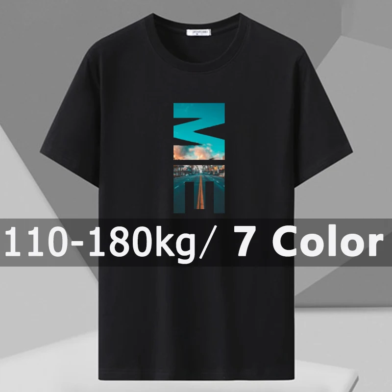 

Men's Printed T-shirt Plus Size 110-180kg Loose Short Sleeve Tee Oversized Tops 5XL 6XL 7XL Big Size Men Clothing 티셔츠 Camiseta