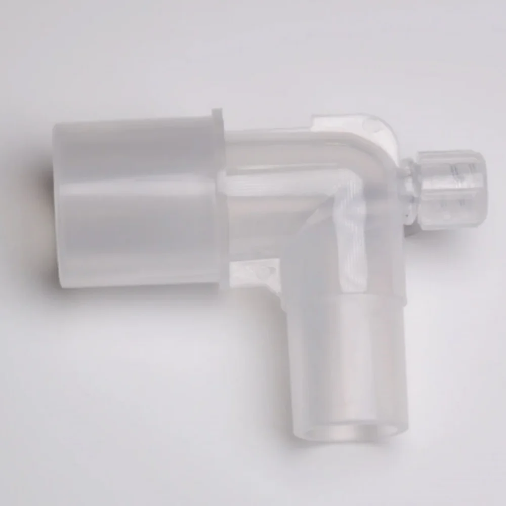 

15-22mm Anesthesia Tube L-shaped Connector Elbow Circuit Inside Outside Male and Female Tracheal Intubation Connector 90 Degree