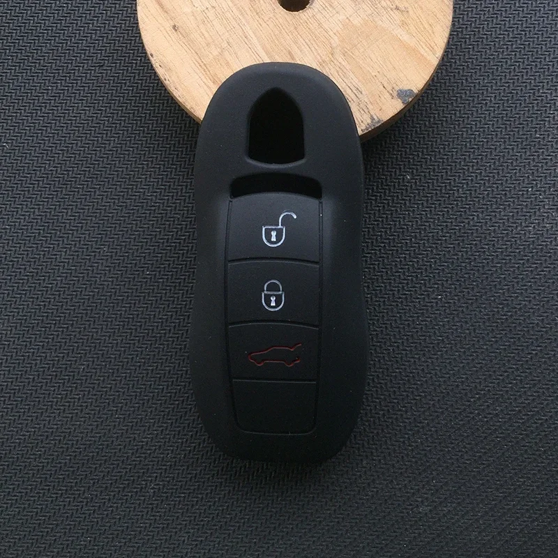 

ZAD Silicone Car Key Case Cover Shell Set Holder Protector for Porsche Cayenne Boxster 986 987 Panamera Macan Cayman 911 Key Fob