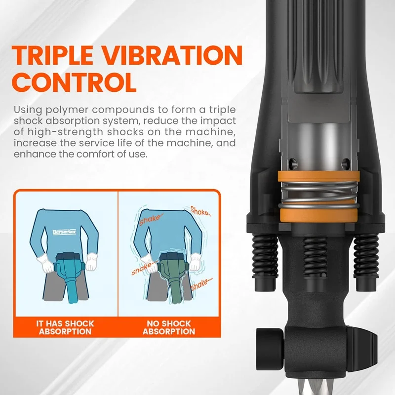 Powerful Demolition Hammer 2100W Concrete Breaker with Anti-Vibration CE Certified Electric Drill for Construction & Renovation
