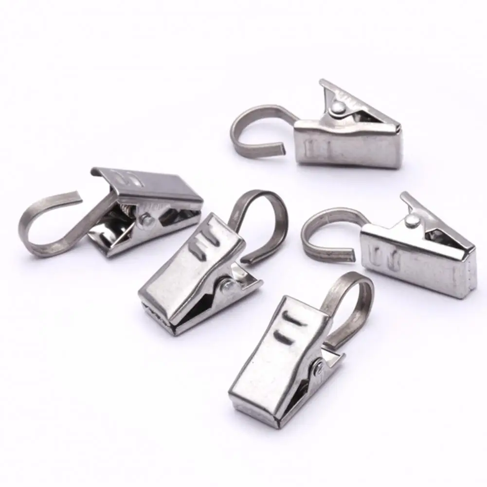 Strong Load Bearing Curtain Clip 50pcs Heavy Duty Curtain Clips with Hanging Hooks Strong Load Bearing Shower Curtain Clamps