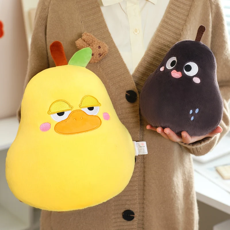 30 cm Neue Kreative Obst Ente Birne Drehen in Gefrorene birne Plüsch Spielzeug Cartoon Kuscheltiere Lustige Ente Birnen Stress Puppe kinder Geschenk