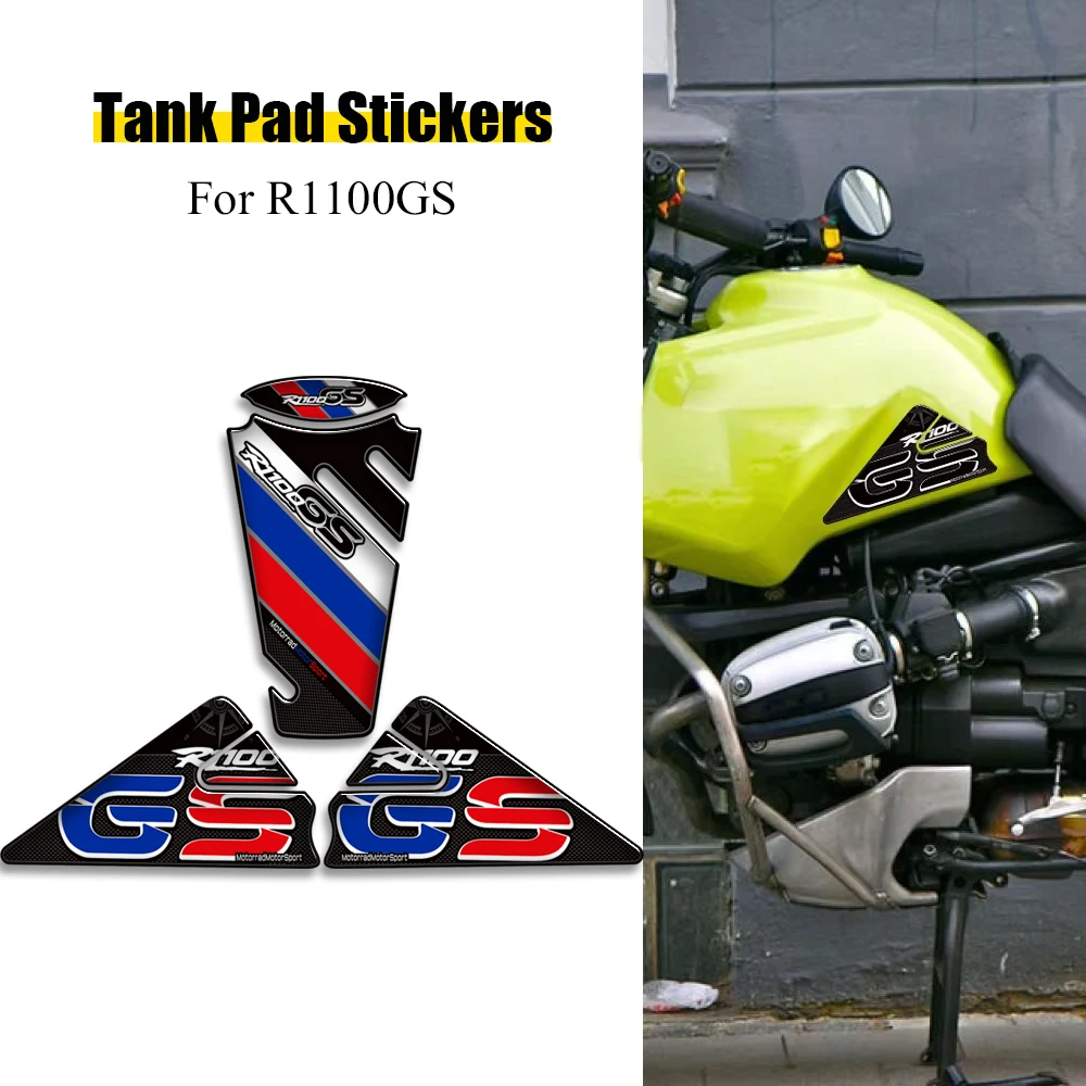 

Motorcycle Tank Pad Grips Stickers Decals Protection Gas Fuel Oil Kit Knee ADV Adventure GSA For BMW R1100GS R 1100 GS R1100