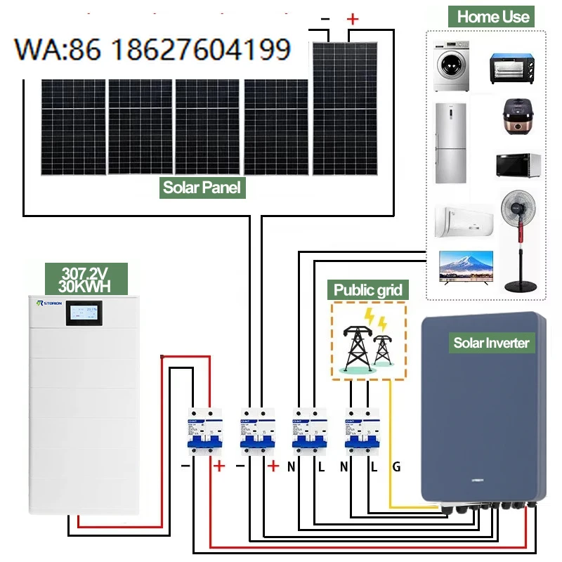 5KW 20KW Hybrid Solar System, MPPT Controller High Power Panel, Balcony Stable Power