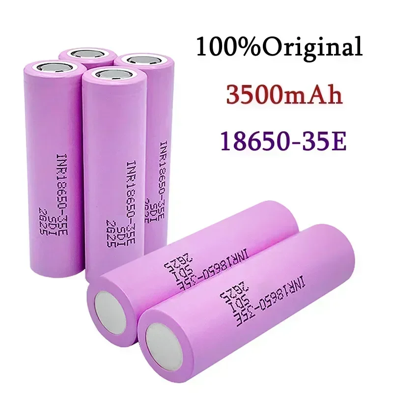 고전력 18650 리튬 배터리, inr18650 전동 공구, 1-10 실제 용량, 35E, 3500mAh, 3.7V, 25A