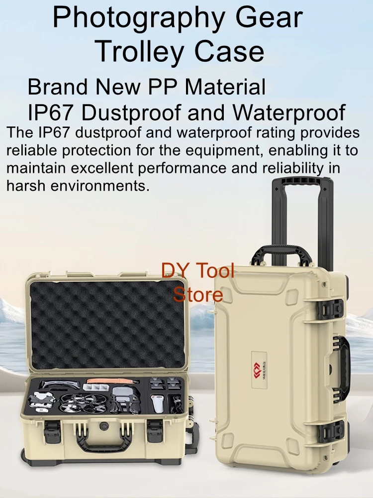

New Multi-Functional Hardware Tool Storage Waterproof Tool Box, Telescope Photography Equipment Pull-Out Suitcase