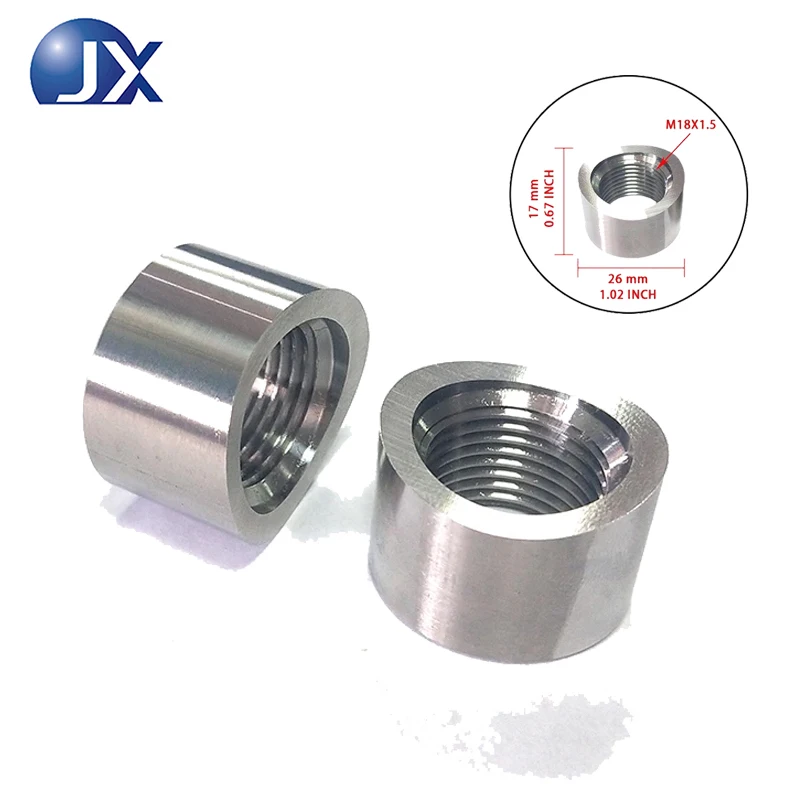 2pcs Oxygen Sensor Nut M18x1 5 Stainless Steel Curved Cut Auto Parts
