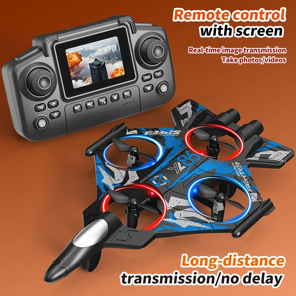 YL86 RC Plane Fighter 2.4G Remote Control Stunt Glider 360 ° Rolling Flight Flying EPP Foam Airplane with LED Toys for Kids Gift