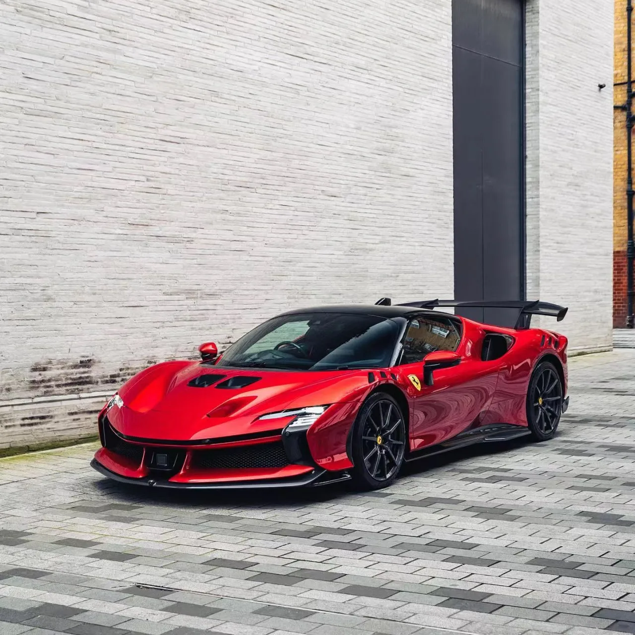 For Ferrari SF90 Carbon Fiber Body Kit SF90 Upgraded SF90 XX Style Front and Rear Bumper Side Skirt Spoiler Hood Taillights