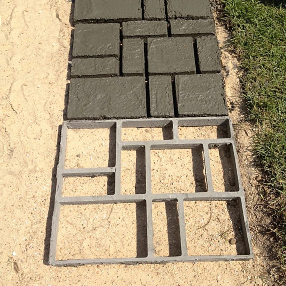 

Garden Paving Mold Path Maker Reusable Cement Brick Molds Plastic Tool for Patio Walkway Driveway Stone Creating Outdoor