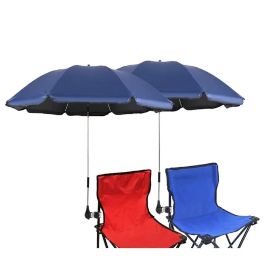 

Classic 46 Inch Portable Umbrellas with Universal Clamp for Patio, Beach, Wheelchair, Golf Carts Excluding chairs