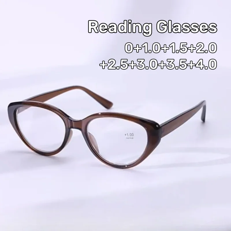 

Fashion Cat's Eye Presbyopia Glasses Women's INS Style Large Frame Comfortable HD Anti Blue Light Reading Glasses Eye Protection