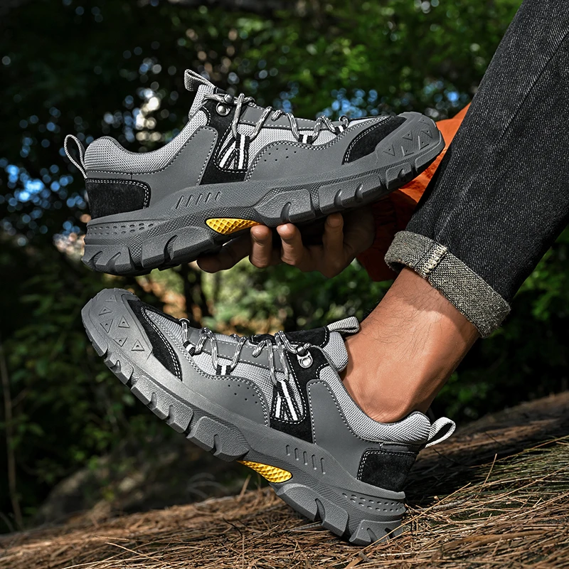 

Мужские спортивные кроссовки: высококачественные, профессиональные, оригинальные, низкие, с круглым носком, на шнуровке, дышащие, больших размеров, для походов