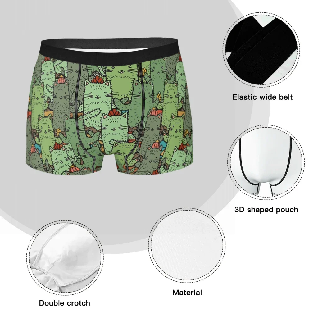 Catcus Garden-Boxer Respirant Confortable pour Homme, Sous-Vêtement